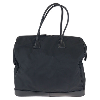 Prada Tessuto Black Silver Nylon Leather Tote — view 2