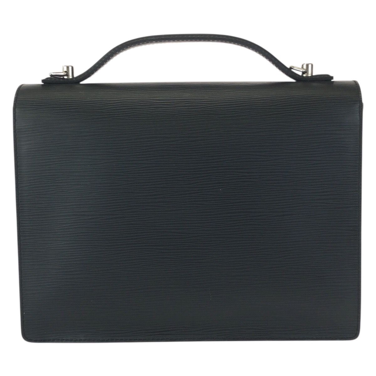 Louis Vuitton Epi Monceau 2-Way Black Silver Leather Shoulder Bag — view 2