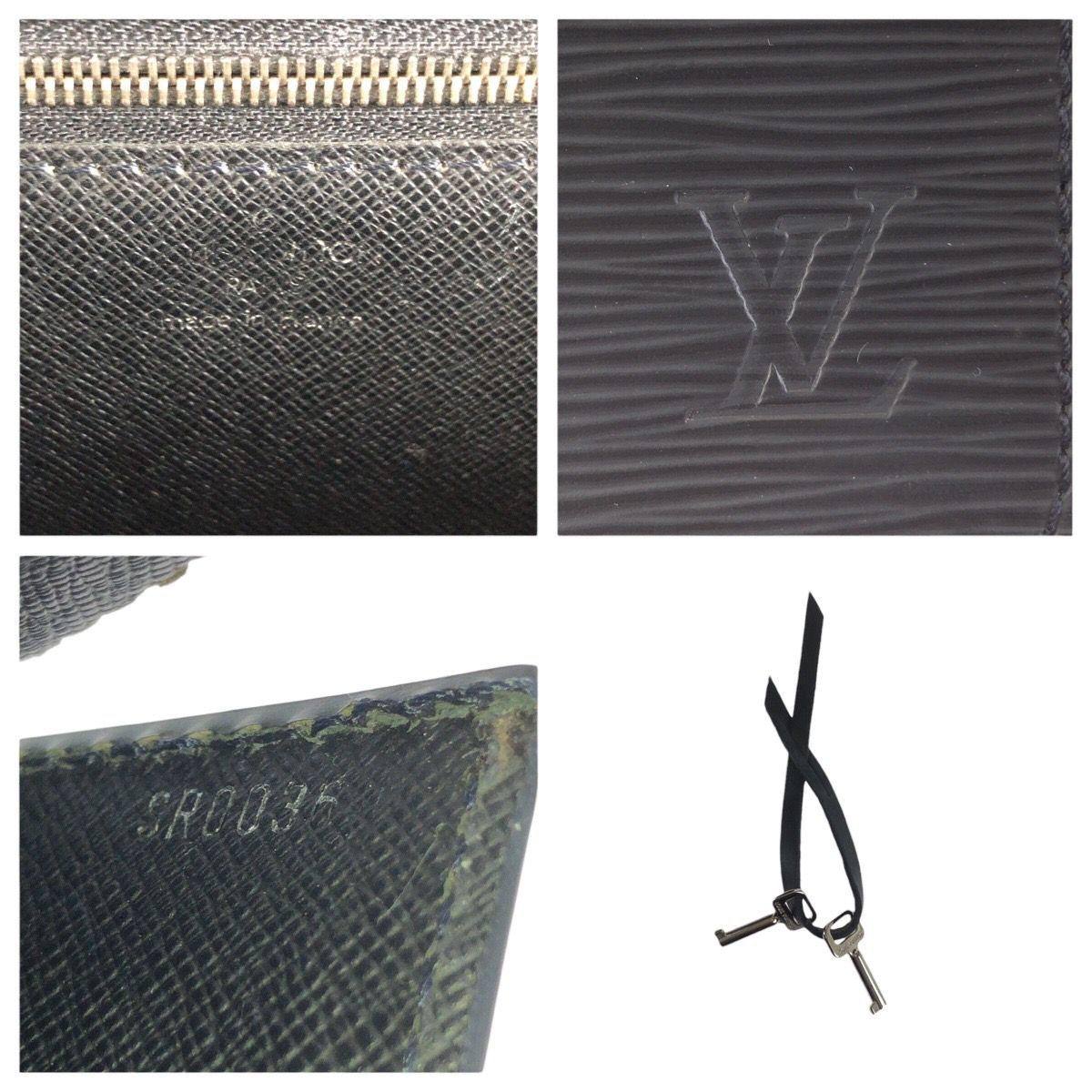 Louis Vuitton Epi Monceau 2-Way Black Silver Leather Shoulder Bag — view 4