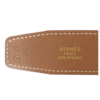 Hermes Reversible 68 Gold Brown Black Calf Belt — view 7
