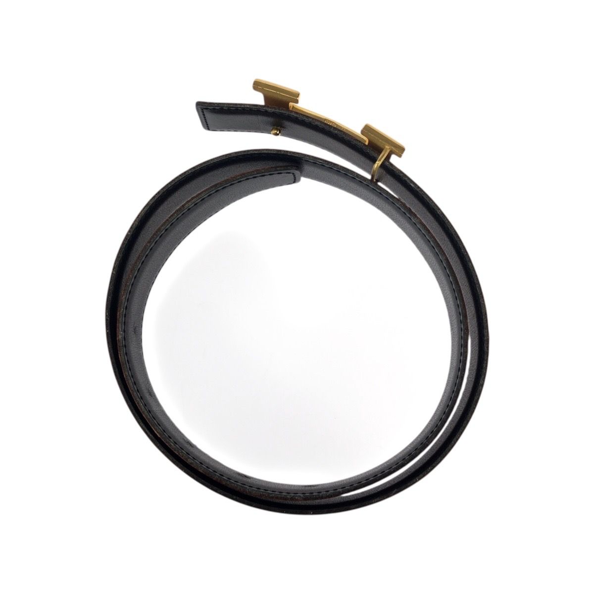 Hermes Reversible 68 Gold Brown Black Calf Belt — view 4
