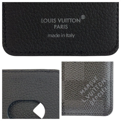 Louis Vuitton Damoflage Card Holder Magnet Magsafe Compatible Black Case — view 3