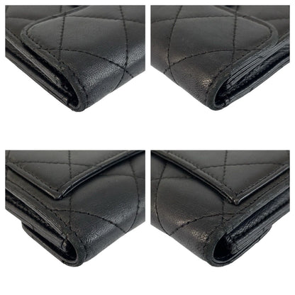 Chanel Quilted Black Silver Leather Coin Purse — view 8
