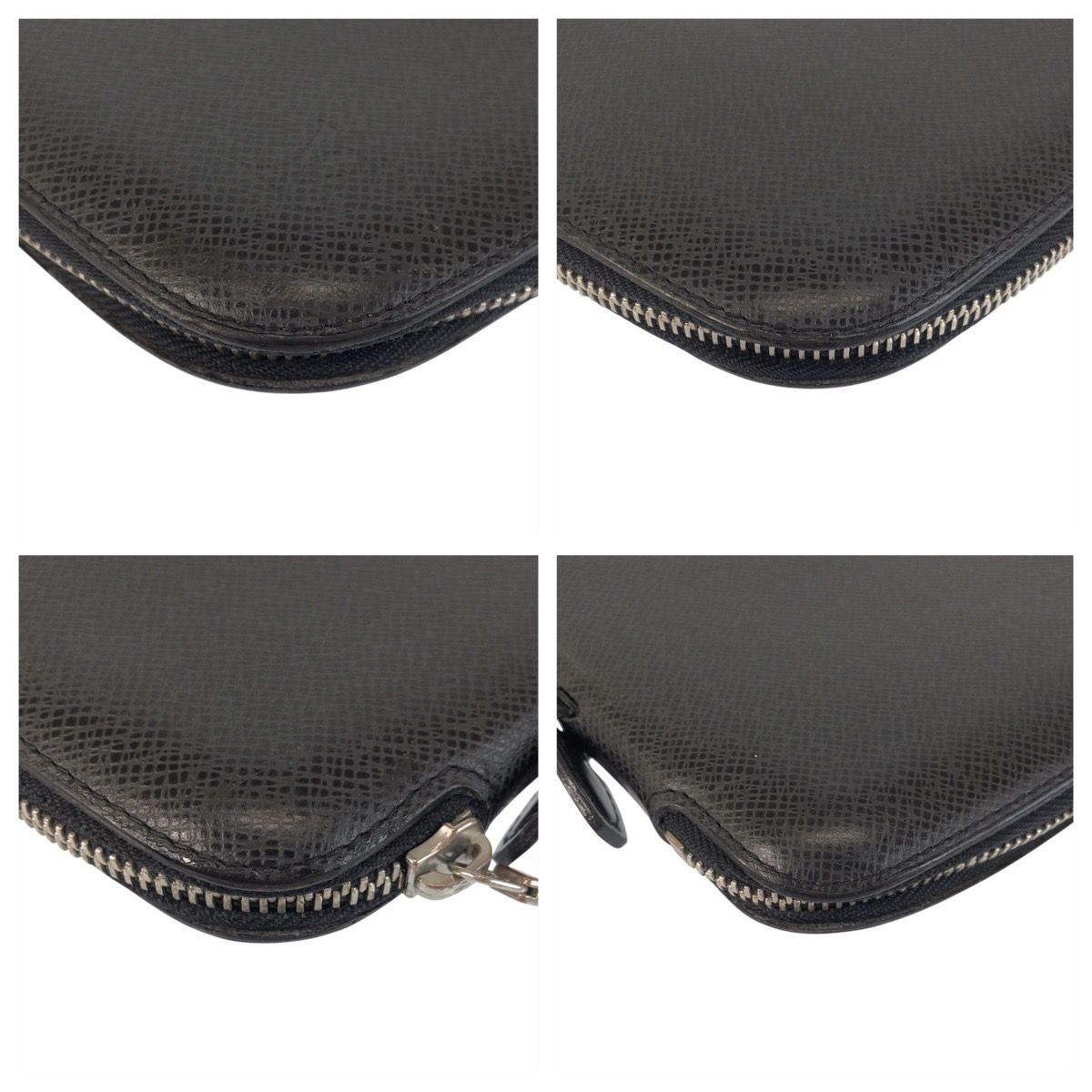 Louis Vuitton Taiga Atoll Black Silver Leather Wallet Organizer — view 3