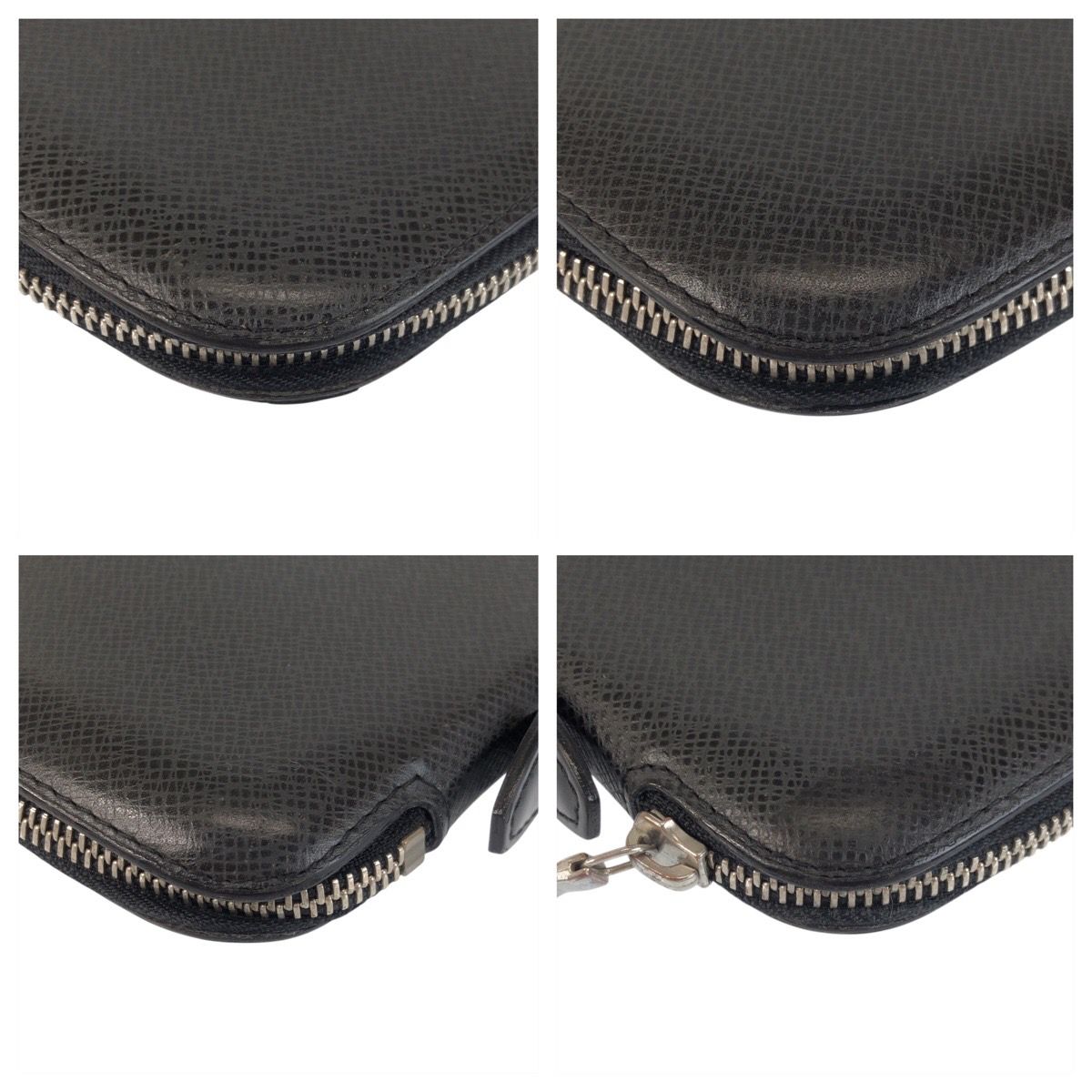 Louis Vuitton Taiga Atoll Black Silver Leather Wallet Organizer — view 4