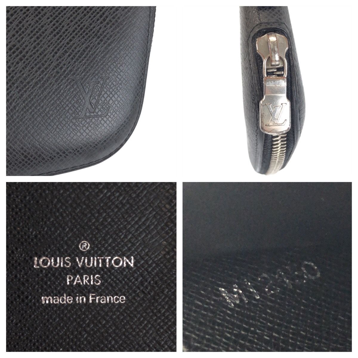 Louis Vuitton Taiga Atoll Black Silver Leather Wallet Organizer — view 5