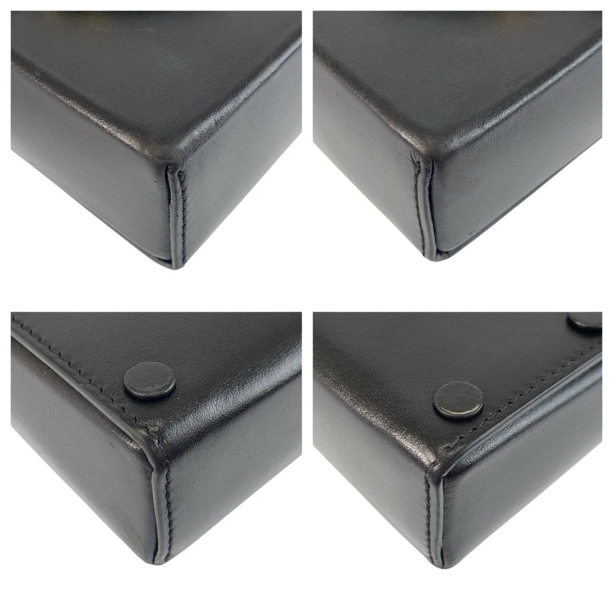 Gucci Horsebit Black Gold Leather Shoulder Bag Pochette — view 4