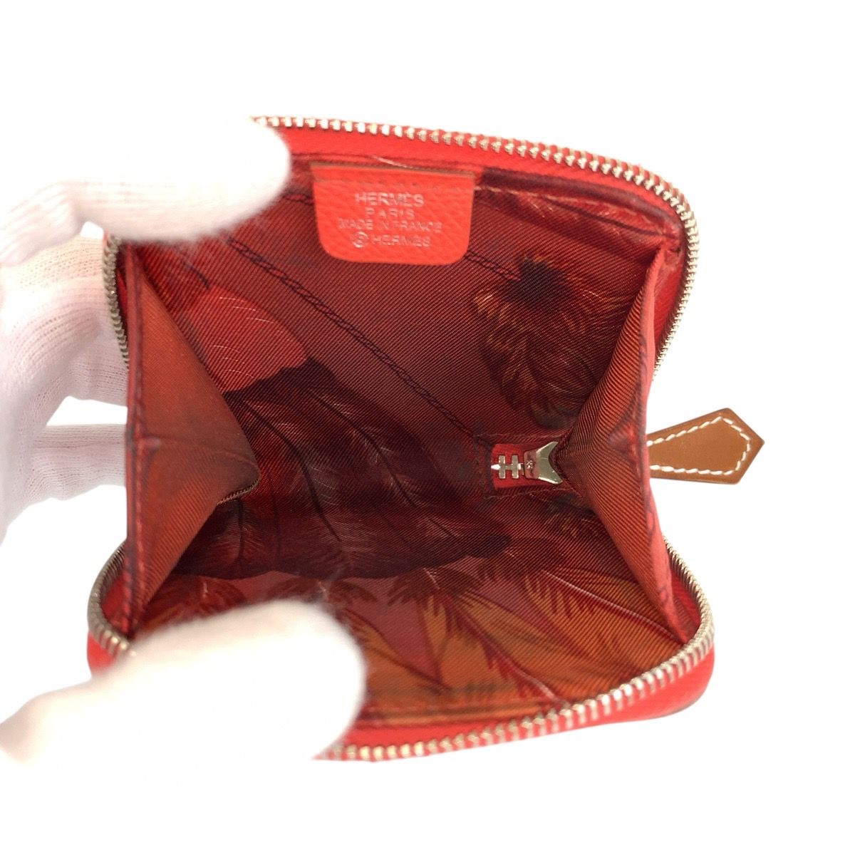 Hermes Azap Compact Mini Silk in Jaipur Veau Coin Purse — view 7