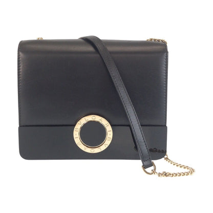 Bvlgari Black Leather Plastic Chain Shoulder Bag Pochette
