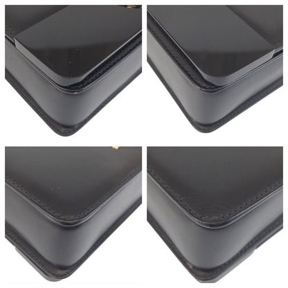 Bvlgari Black Leather Plastic Chain Shoulder Bag Pochette — view 3