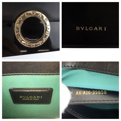 Bvlgari Black Leather Plastic Chain Shoulder Bag Pochette — view 4