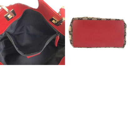 Gucci Navy Red Gold GG Canvas 002 Tote — view 9