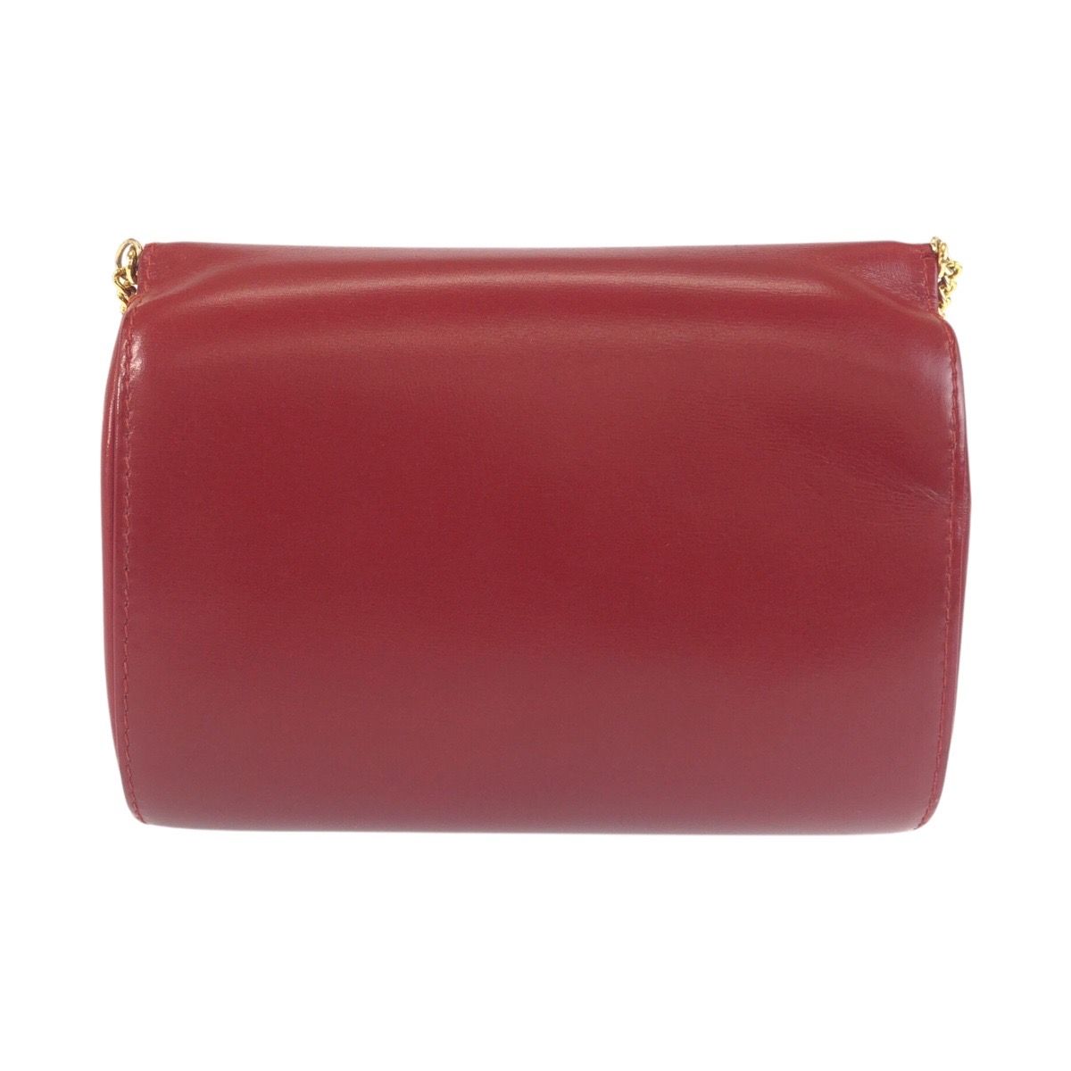 Gucci Vintage Interlocking Red Wine Leather Chain Shoulder Bag — view 2