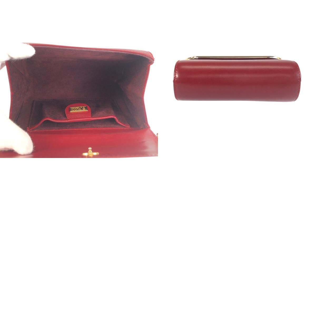 Gucci Vintage Interlocking Red Wine Leather Chain Shoulder Bag — view 9