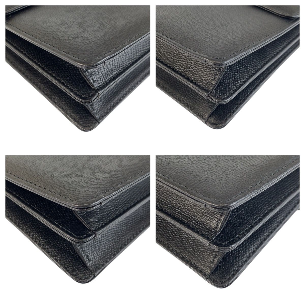Saint Laurent Yves Vintage YSL Black Gold Clutch — view 4