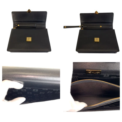 Saint Laurent Yves Vintage YSL Black Gold Clutch — view 9