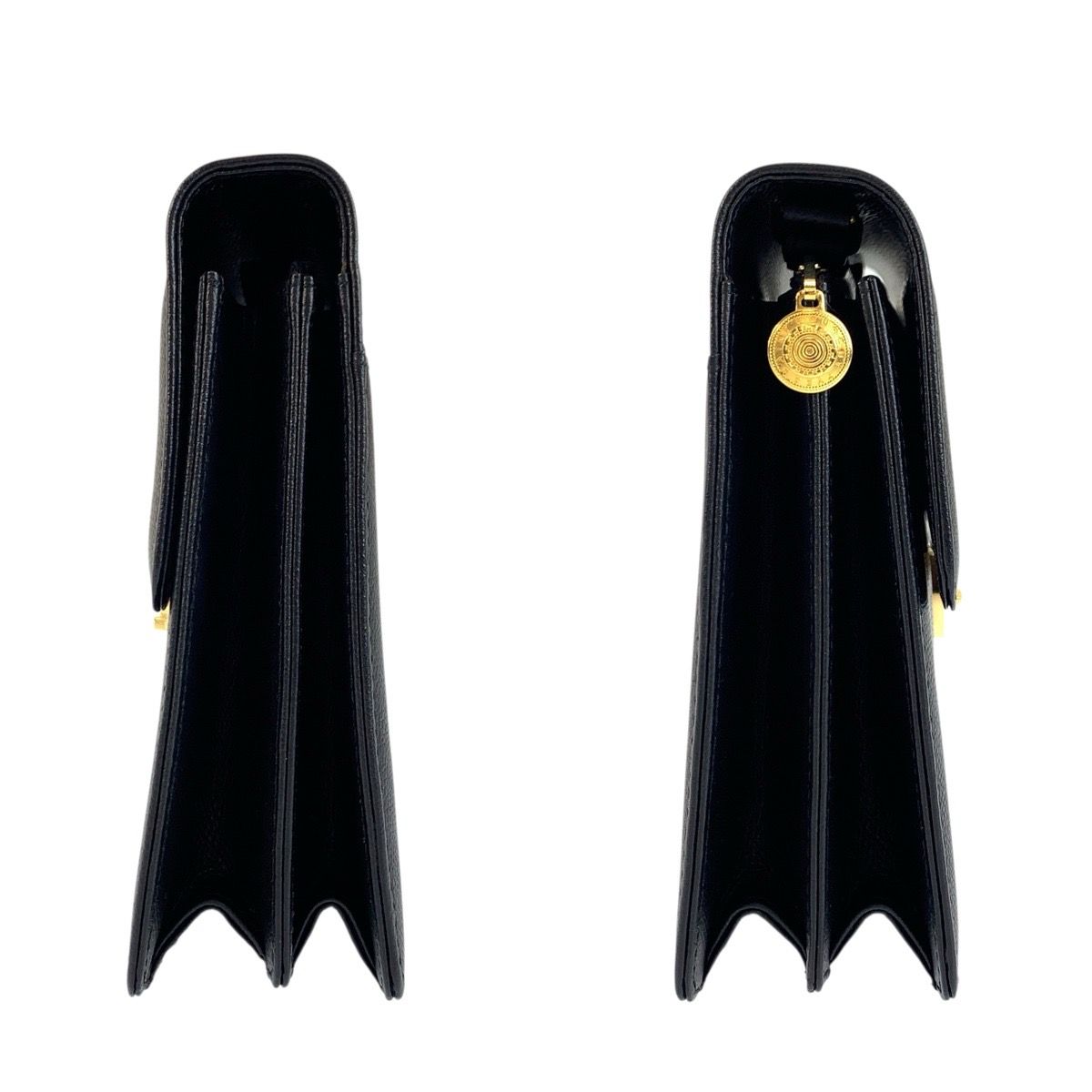 Saint Laurent Yves Vintage YSL Black Gold Clutch — view 6