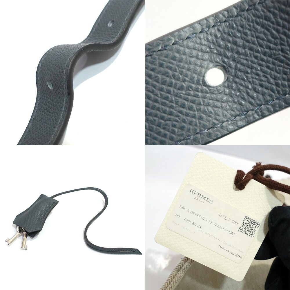 Hermes Sac a Depeches 21 Veau Epsom Grimisty Shoulder Bag — view 9