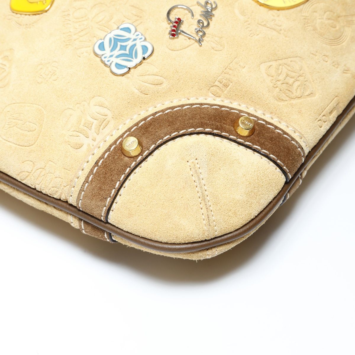 Loewe Shoulder Bag Anniversary Limited Edition Suede Sari Logo — view 5