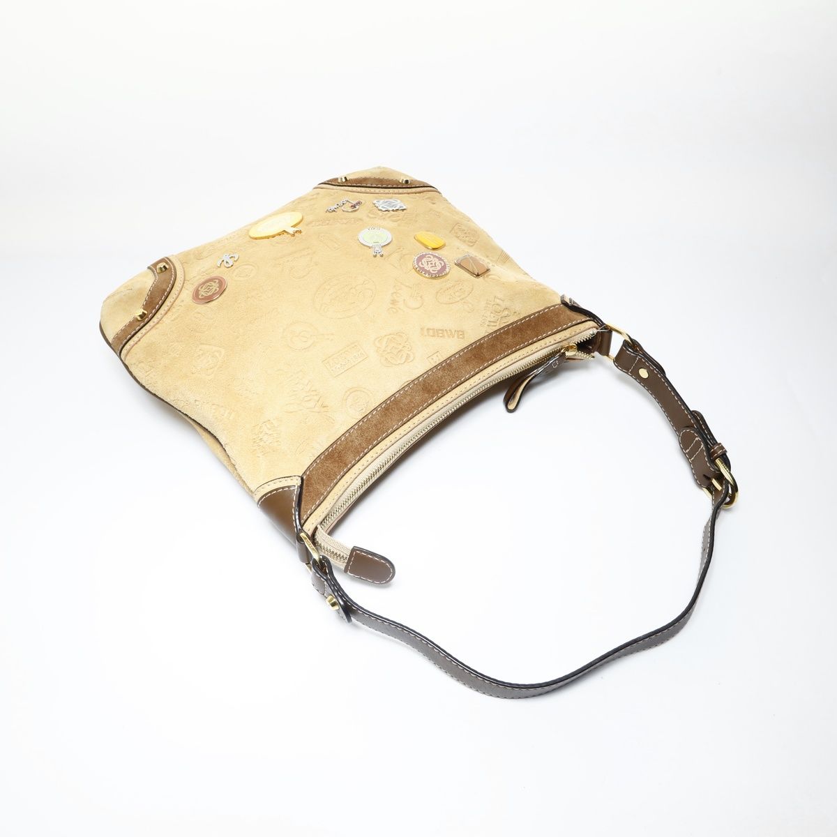 Loewe Shoulder Bag Anniversary Limited Edition Suede Sari Logo — view 8
