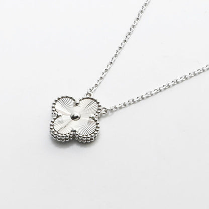 Van Cleef & Arpels Necklace Alhambra Guilloche White Gold — view 2