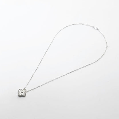 Van Cleef & Arpels Necklace Alhambra Guilloche White Gold — view 3