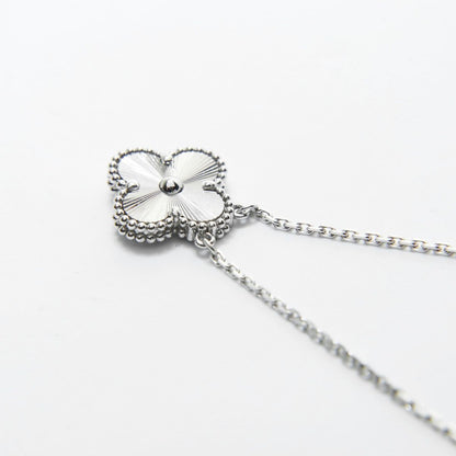 Van Cleef & Arpels Necklace Alhambra Guilloche White Gold — view 5