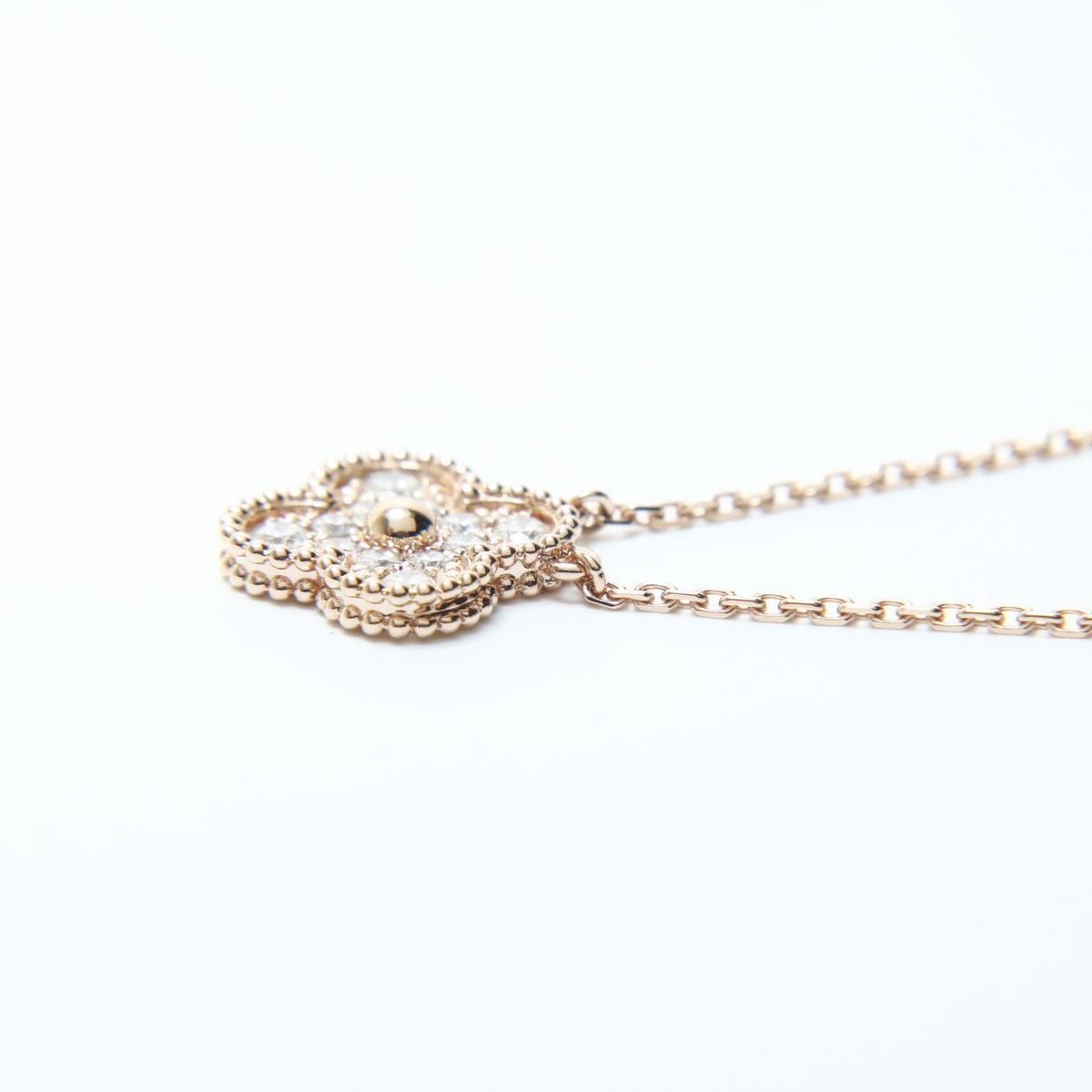 Van Cleef & Arpels Necklace Alhambra Diamond Pink Gold — view 4