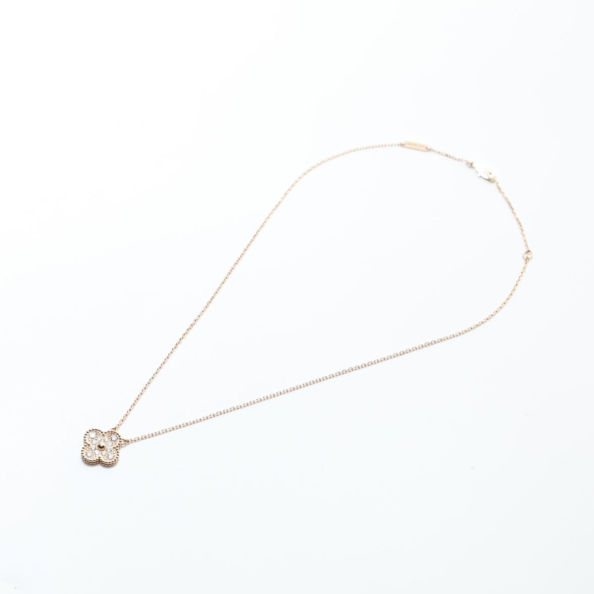 Van Cleef & Arpels Necklace Alhambra Diamond Pink Gold — view 3