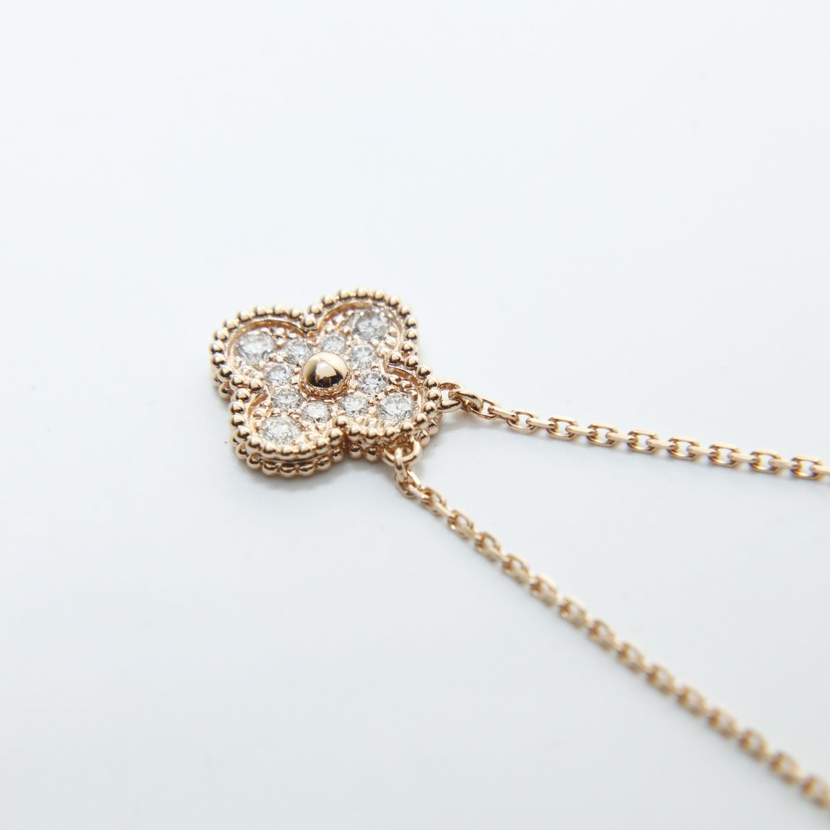 Van Cleef & Arpels Necklace Alhambra Diamond Pink Gold — view 5