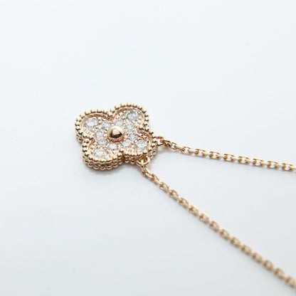 Van Cleef & Arpels Necklace Alhambra Diamond Pink Gold — view 5