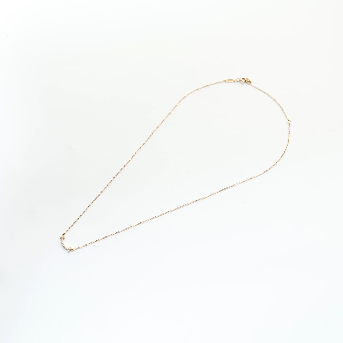 Tiffany & Co Necklace T Smile Mini Diamond — view 3