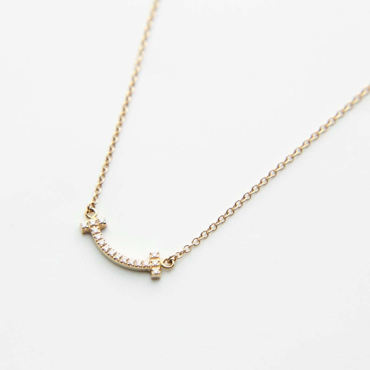 Tiffany & Co Necklace T Smile Mini Diamond — view 2