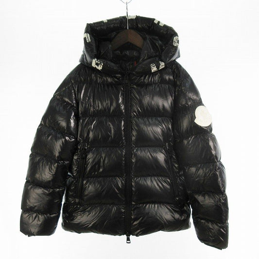 Moncler 1 Dubois Down Jacket Logo Print Black White Outer Japan Co Ltd