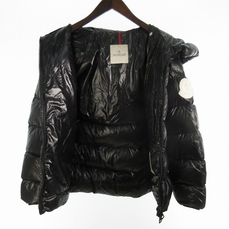 Moncler 1 Dubois Down Jacket Logo Print Black White Outer Japan Co Ltd — view 3