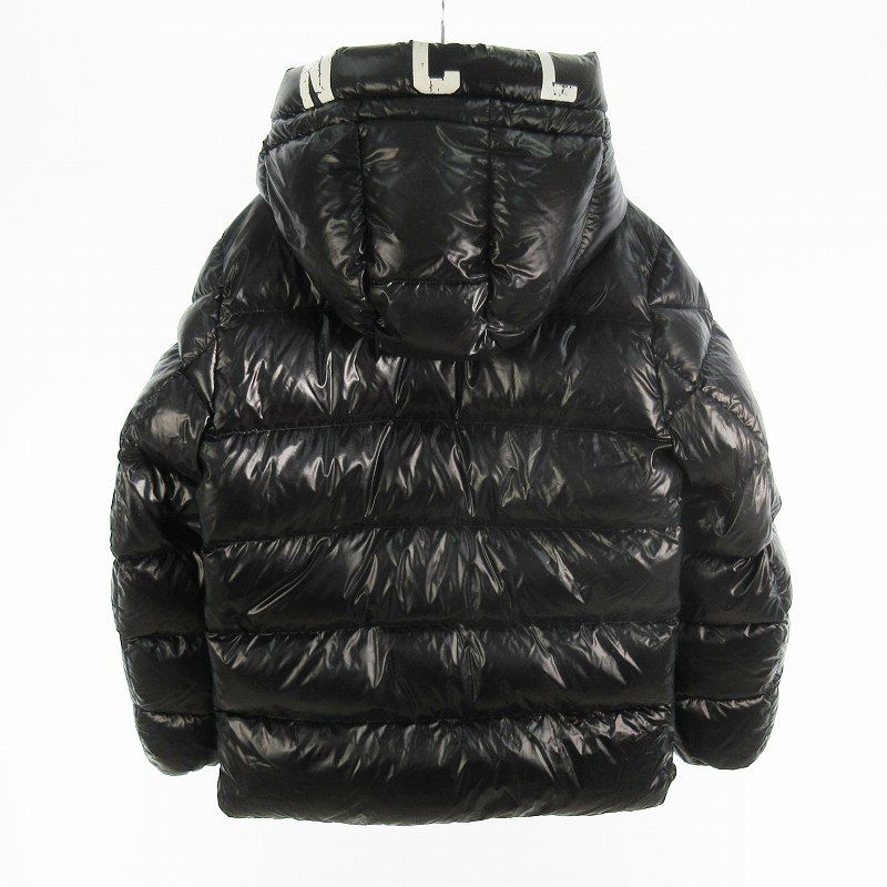 Moncler 1 Dubois Down Jacket Logo Print Black White Outer Japan Co Ltd — view 2