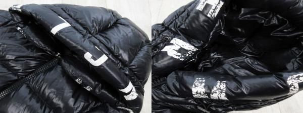 Moncler 1 Dubois Down Jacket Logo Print Black White Outer Japan Co Ltd — view 9