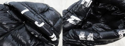 Moncler 1 Dubois Down Jacket Logo Print Black White Outer Japan Co Ltd — view 9