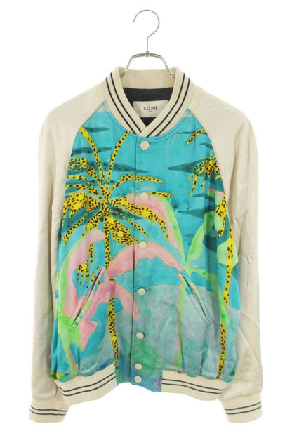 Celine Palm Tree Hawaiian All Over Print Teddy Jacket 48