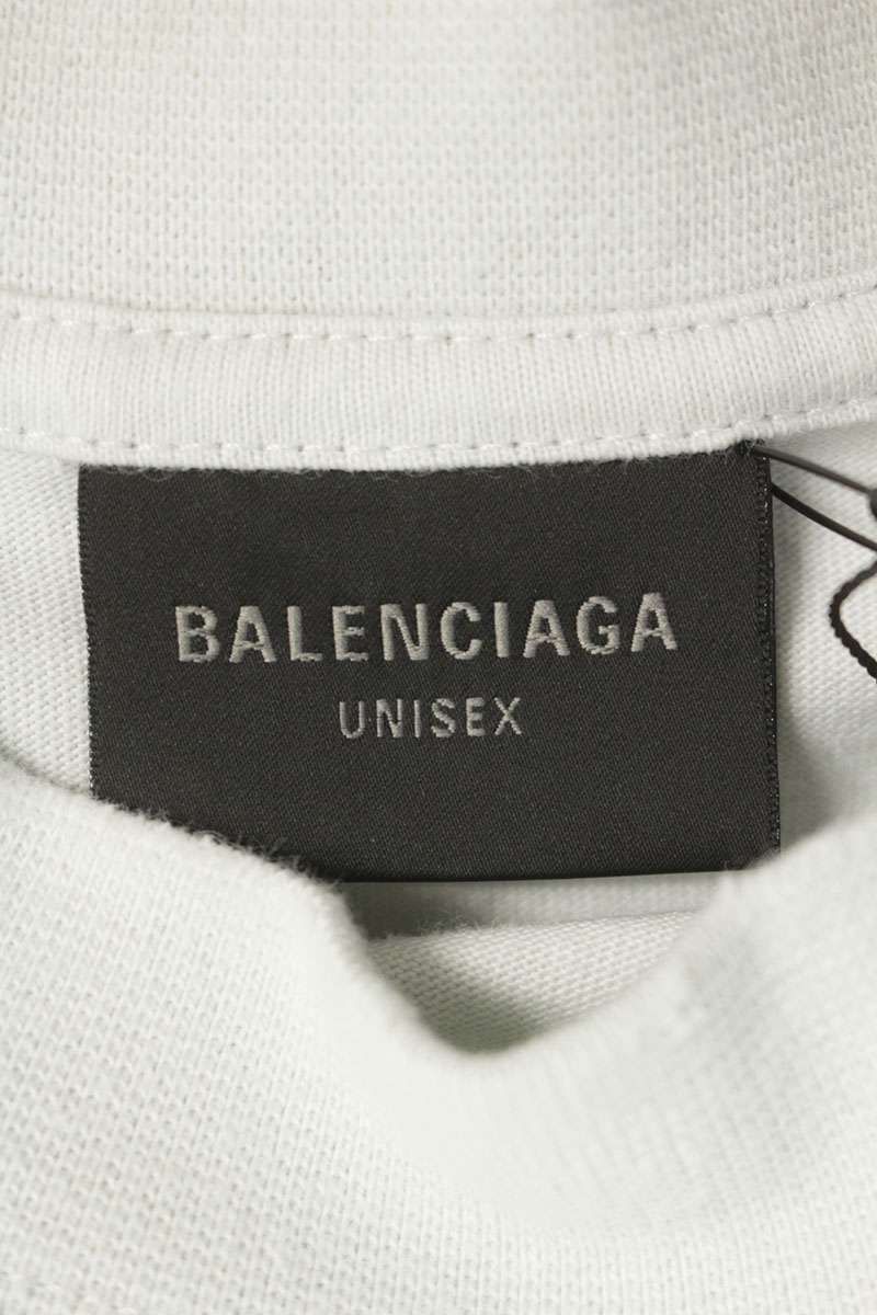 Balenciaga Metal Logo Distressed Long Sleeve Top — view 3