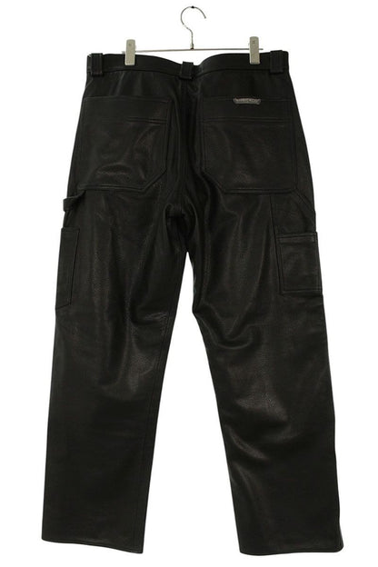 Chrome Hearts Carpenter Lthr Double Funi Leather Long Pants — view 2