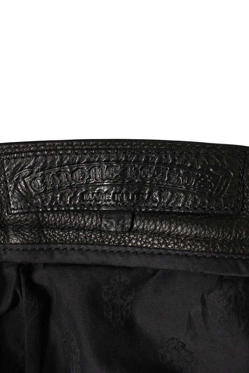 Chrome Hearts Carpenter Lthr Double Funi Leather Long Pants — view 4