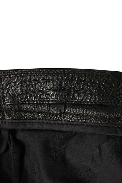 Chrome Hearts Carpenter Lthr Double Funi Leather Long Pants — view 4