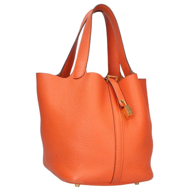 Hermes Picotin MM Taurillon Clemence Leather Handbag MM