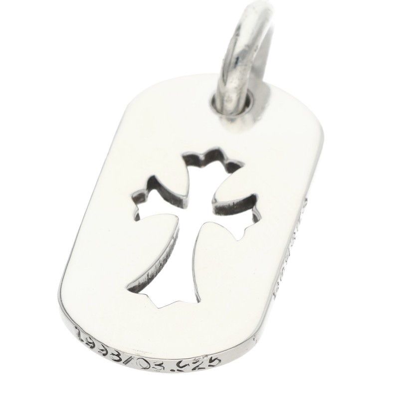 Chrome Hearts D Tag Sml CO Crs Cutout Cross Dog Tag Small Necklace Top — view 4