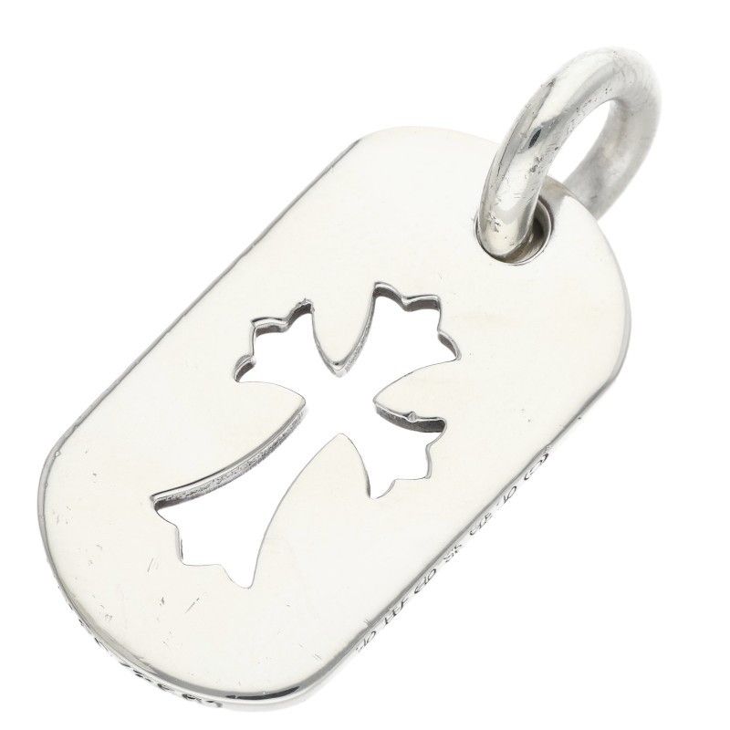 Chrome Hearts D Tag Sml CO Crs Cutout Cross Dog Tag Small Necklace Top — view 2