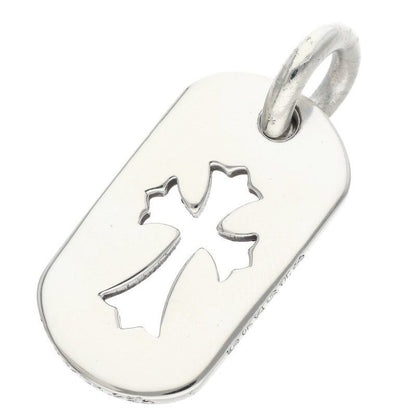 Chrome Hearts D Tag Sml CO Crs Cutout Cross Dog Tag Small Necklace Top