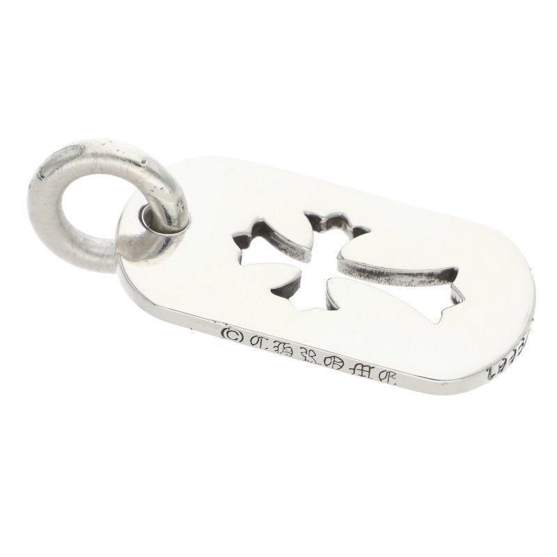 Chrome Hearts D Tag Sml CO Crs Cutout Cross Dog Tag Small Necklace Top — view 3