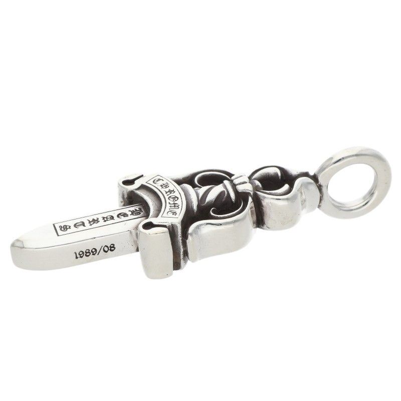 Chrome Hearts Double Dagger Pendant Silver Necklace — view 4