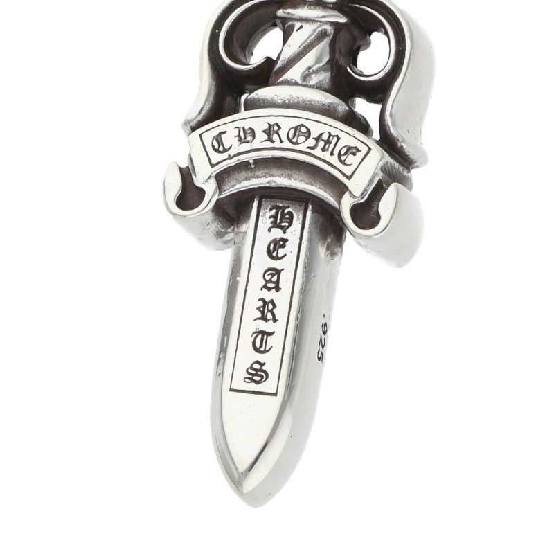 Chrome Hearts Double Dagger Pendant Silver Necklace — view 3